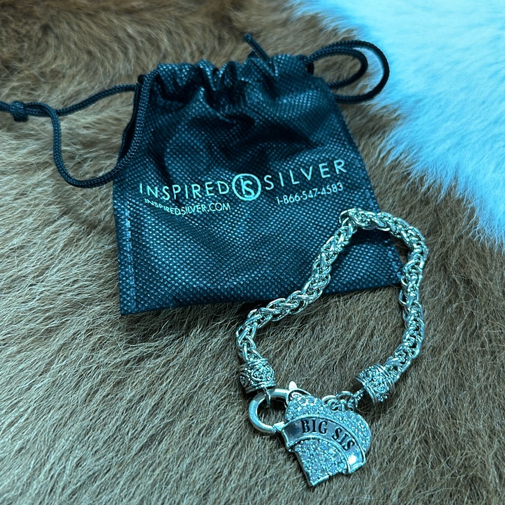 Inspired Silvers “Big Sis” Bracelet // Silver w/ gems